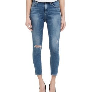 Citizens of Humanity Rocket High Rise Crop Distressed Jeans